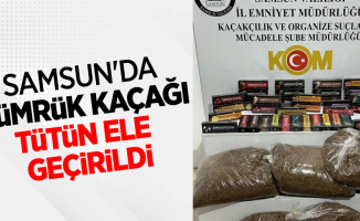 Samsun'da gümrük kaçağı tütün ele geçirildi