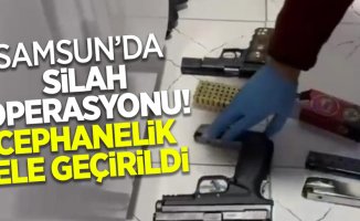 Samsun'da silah operasyonu! cephanelik ele geçirildi