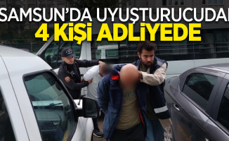 Samsun’da uyuşturucudan 4 kişi adliyede