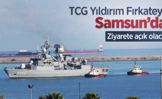 TCG Yıldırım Fırkateyni Samsun’da! Ziyarete açık olacak