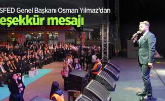 ASFED Genel Başkanı Osman Yılmaz’dan teşekkür mesajı