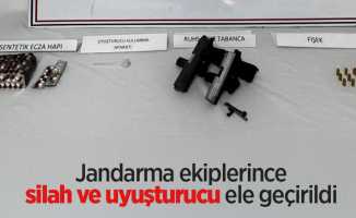 Jandarma ekiplerince silah ve uyuşturucu ele geçirildi