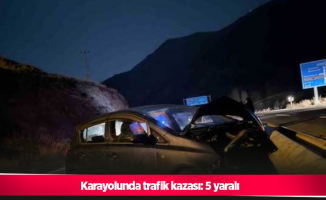 Karayolunda trafik kazası: 5 yaralı