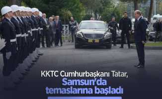 KKTC Cumhurbaşkanı Tatar, Samsun'da temaslarına başladı