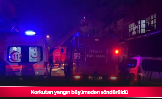 Korkutan yangın büyümeden söndürüldü