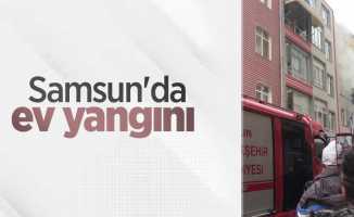 Samsun'da ev yangını 