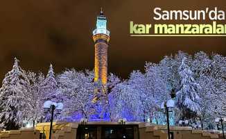 Samsun'dan kar manzaraları