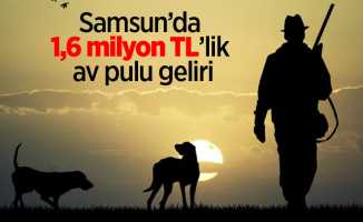 Samsun’da 1,6 milyon TL’lik av pulu geliri