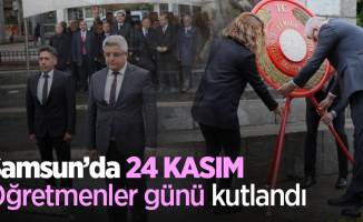 Samsun’da 24 Kasım Öğretmenler günü kutlandı