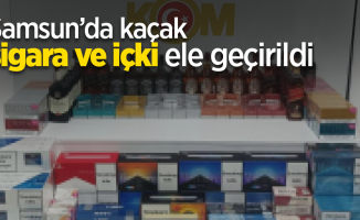 Samsun’da kaçak sigara ve içki ele geçirildi