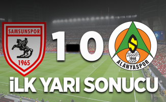 Samsunspor- Alanyaspor ilk yarı sonucu