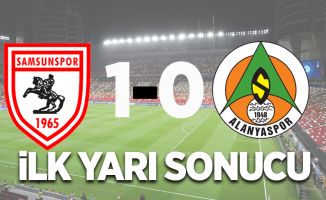 Samsunspor- Alanyaspor ilk yarı sonucu