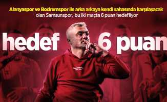 Samsunspor'da hedef 6 puan