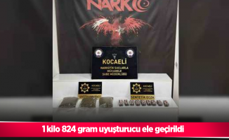 1 kilo 824 gram uyuşturucu ele geçirildi