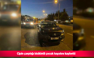 Cipin çarptığı bisikletli çocuk hayatını kaybetti