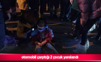 otomobil çarptığı 2 çocuk yaralandı