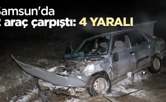 Samsun'da 2 araç çarpıştı: 4 yaralı