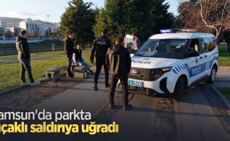 Samsun'da parkta bıçaklı saldırıya uğradı