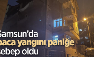 Samsun’da baca yangını paniğe sebep oldu