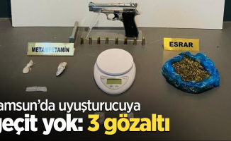 Samsun’da uyuşturucuya geçit yok: 3 gözaltı