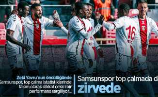 Samsunspor top çalmada da  zirvede 