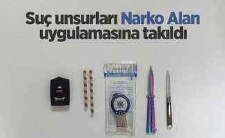 Suç unsurları Narko Alan uygulamasına takıldı