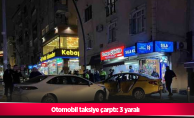 Otomobil taksiye çarptı: 3 yaralı