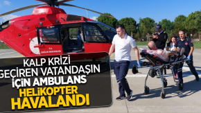 Samsun#039;da kalp krizi geçiren vatandaş için helikopter ambulans havalandı