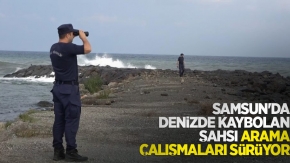 Samsun'da denizde kaybolan şahsı arama çalışmaları sürüyor