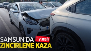 Samsun'da zincirleme kaza: 1 yaralı