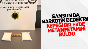 Samsun'da narkotik dedektör köpeği bir evde metamfetamin buldu