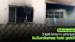 Bafra'da yangın: 3 katlı binanın giriş katı kullanılamaz hale geldi